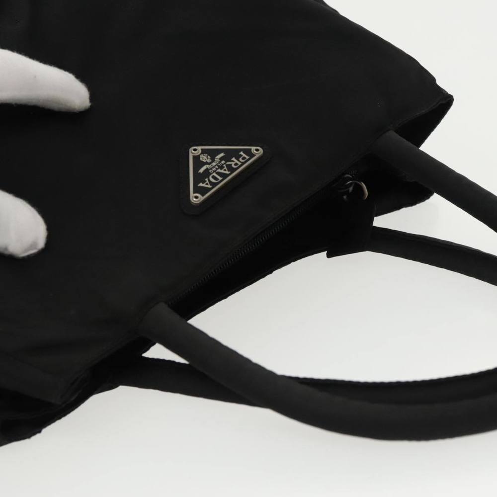 PRADA Hand Bag Nylon Black Silver Auth 97691 - Picture 6 of 16